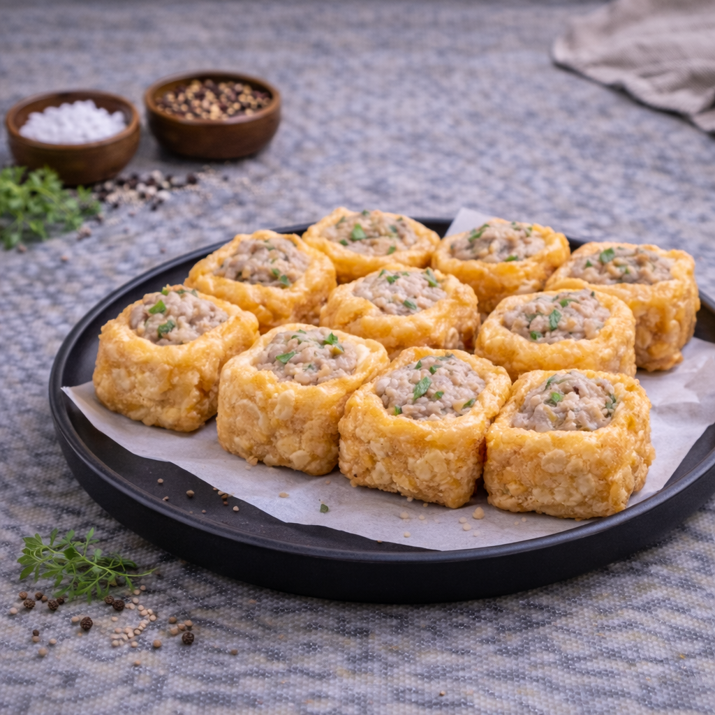 炸酿鱼肉豆腐 YONG TAU FU-FRIED BEANCURD（10PCS/盒）